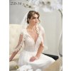 Romantický čipkovaný svadobný závoj ZD-54 Výber farby: ivory Romantický čipkovaný svadobný závoj ZD-54 Výber farby: ivory
