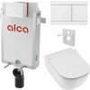 Sada Alcadrain na montáž na stenu, toaleta Mio, sedadlo s tlačidlom, nerezová oceľ/biela FUN-WHITE KAE138 1 set Sada Alcadrain na montáž na stenu, toaleta Mio, sedadlo s tlačidlom, nerezová oceľ/biela FUN-WHITE KAE138 1 set