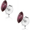 Šperky eshop - Strieborné 925 náušnice, fialové zrnko, Swarovského krištáľ, puzetky PC20.17 Šperky eshop - Strieborné 925 náušnice, fialové zrnko, Swarovského krištáľ, puzetky PC20.17