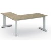 Rohový kancelársky písací stôl PRIMO FLEXIBLE, 180x180 cm, dub prírodný Rohový kancelársky písací stôl PRIMO FLEXIBLE, 180x180 cm, dub prírodný