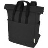 Joey 15€ GRS recycled canvas rolltop laptop backpack 15L, čierna Joey 15€ GRS recycled canvas rolltop laptop backpack 15L, čierna