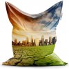 Sablio Sedací vak Vysušená zem pred mrakodrapmi - 200x140 cm Sablio Sedací vak Vysušená zem pred mrakodrapmi - 200x140 cm
