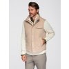 Ombre Men's peach effect quilted vest - beige šedá | krémová L Ombre 5907064531837 Ombre Men's peach effect quilted vest - beige šedá | krémová L Ombre 5907064531837