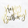PartyDeco Servítky Happy Birthday papierové 33x33 cm 20 ks