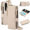 Multifunkčné peňaženkové puzdro Crossbody Ring na Samsung Galaxy Z Fold 3 5G - Biela Multifunkčné peňaženkové puzdro Crossbody Ring na Samsung Galaxy Z Fold 3 5G - Biela