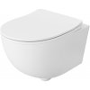 LAVITA ERIE závesná záchodová misa bez okraja so sedadlom z duroplastu biela LAVITA ERIE závesná záchodová misa bez okraja so sedadlom z duroplastu biela