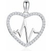 Beneto strieborný srdiečkový prívesok AGH737