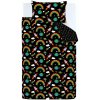 Čierne detské obliečky do postieľky 120x150 cm Rainbow Rockets – Catherine Lansfield Čierne detské obliečky do postieľky 120x150 cm Rainbow Rockets – Catherine Lansfield