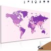 Obraz na korku mapa štátov v fialovom prevedení Obraz na korku mapa štátov v fialovom prevedení