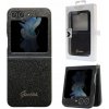 Púzdro Guess PC/TPU Glitter Flakes Metal Logo Samsung Galaxy Z Flip 5 čierne