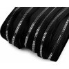 Zips kostený No 5 kocky metráž - 1 m 3 čierna čierny nikel Zips kostený No 5 kocky metráž - 1 m 3 čierna čierny nikel