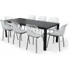 Noela Záhradný jedálenský set Viking XL + 8x stolička GABY šedá Noela Záhradný jedálenský set Viking XL + 8x stolička GABY šedá
