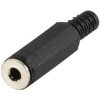 JACK zdierka 6.3mm MONO na kábel, plast JACK zdierka 6.3mm MONO na kábel, plast