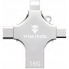 Viking Technology VIKING USB FLASH kľúč 16GB 16 GB Lightning, Micro-USB, USB 3.0, USB 3.1 typ C strieborný Viking Technology VIKING USB FLASH kľúč 16GB 16 GB Lightning, Micro-USB, USB 3.0, USB 3.1 typ C strieborný