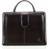 PAOLO PERUZZI Dámska kožená aktovka BERGAMO | tmavohnedá 168BY-BR PAOLO PERUZZI Dámska kožená aktovka BERGAMO | tmavohnedá 168BY-BR