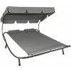 tectake 404868 záhradné ležadlo pre dve osoby - čierna/šedá tectake 404868 záhradné ležadlo pre dve osoby - čierna/šedá