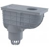 Alca Univerzálny lapač strešných splavenín 300×155/110 mm priamy, šedá Alca Univerzálny lapač strešných splavenín 300×155/110 mm priamy, šedá