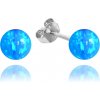 MINET JMAS0151AE06 - Strieborné náušnice guličky so svetlo modrými opálkami 6mm MINET JMAS0151AE06 - Strieborné náušnice guličky so svetlo modrými opálkami 6mm