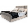 Manželská boxspring posteľ s úložným priestorom Barino 140x200 - béžová Manželská boxspring posteľ s úložným priestorom Barino 140x200 - béžová