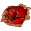 Fototapeta diera na stenu 3D Jablko a voda 90x70 cm Fototapeta diera na stenu 3D Jablko a voda 90x70 cm