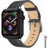 SWISSTEN LEATHER BAND FOR APPLE WATCH 42 / 44 / 45 / 49 mm BLACK (silver buckle and silver lug) 46000812 SWISSTEN LEATHER BAND FOR APPLE WATCH 42 / 44 / 45 / 49 mm BLACK (silver buckle and silver lug) 46000812