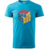 Rubikova kocka kreslená - Klasické pánske tričko vyššej gramáže - L ( Svetlý tyrkys ) Rubikova kocka kreslená - Klasické pánske tričko vyššej gramáže - L ( Svetlý tyrkys )
