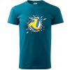 Volejbal lopta v triku - Klasické pánske tričko vyššej gramáže - XL ( Petrolejová ) Volejbal lopta v triku - Klasické pánske tričko vyššej gramáže - XL ( Petrolejová )
