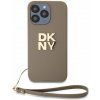 DKNY PU Leather Stack Logo Wrist Strap pre Apple iPhone 14 Pro Max, béžová DKNY PU Leather Stack Logo Wrist Strap pre Apple iPhone 14 Pro Max, béžová
