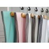 Baby Nellys Letná deka s mini brmbolcami jersey biela sivý lem Baby Nellys Letná deka s mini brmbolcami jersey biela sivý lem