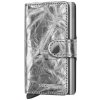 Secrid Kožené puzdro na karty Miniwallet Crunch Silver strieborné