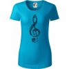 Husľový kľúč z nôt - Dámske tričko z organickej bavlny Origin (GOTS) - 2XL ( Svetlý tyrkys ) Husľový kľúč z nôt - Dámske tričko z organickej bavlny Origin (GOTS) - 2XL ( Svetlý tyrkys )