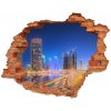Diera 3D v stene na stenu Dubaj 90x70 cm Diera 3D v stene na stenu Dubaj 90x70 cm