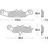 SBS Brzdové doštičky 726RSI (MOR 226) SBS Brzdové doštičky 726RSI (MOR 226)