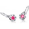 Cutie Jewellery Detské náušnice z bieleho zlata C2179-10-X-2 fuchsiová Cutie Jewellery Detské náušnice z bieleho zlata C2179-10-X-2 fuchsiová