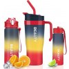 Livefy 3in1 Set fľašky na vodu a pohár Sunrise, ombre Livefy 3in1 Set fľašky na vodu a pohár Sunrise, ombre