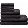 Čierne rýchloschnúce/froté bavlnené uteráky a osušky v súprave 8 ks Quick Dry – Catherine Lansfield Čierne rýchloschnúce/froté bavlnené uteráky a osušky v súprave 8 ks Quick Dry – Catherine Lansfield