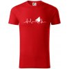 Piano ekg - krídlo - Tričko z organickej bavlny - XL ( Červená ) Piano ekg - krídlo - Tričko z organickej bavlny - XL ( Červená )