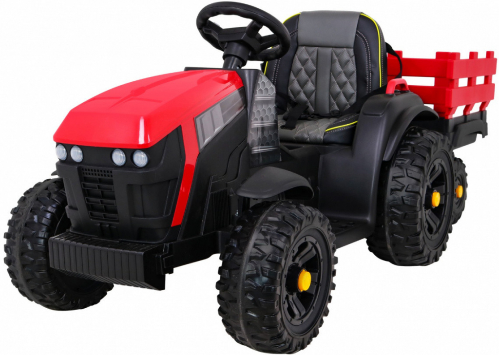 Mamido elektrický traktor MaDe s prívesom červená
