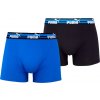 Puma Elements Men Bold Logo Boxers 2P Modrá Čierna Biela