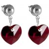 Náušnice se Swarovski Elements, visací, tvar srdce, červené, 793902-siam Náušnice se Swarovski Elements, visací, tvar srdce, červené, 793902-siam