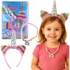Detský set jednorožec Dream Unicorn – čelenka s rohom a farebný náhrdelník Detský set jednorožec Dream Unicorn – čelenka s rohom a farebný náhrdelník