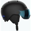 Lyžiarska prilba SALOMON Orka Visor Blk/Un Fls Blue Čierna 56-59 cm Lyžiarska prilba SALOMON Orka Visor Blk/Un Fls Blue Čierna 56-59 cm
