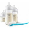 Avent Philips SCD837/12 sada 3 fľašiek Natural + kefka Avent Philips SCD837/12 sada 3 fľašiek Natural + kefka