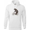 Medveď na bicykli - Mikina pánska Cape s kapucňou - 3XL ( Biela ) Medveď na bicykli - Mikina pánska Cape s kapucňou - 3XL ( Biela )