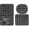 Protišmyková kúpeľňová predložka Aruba 3D mäkká tmavosivá, 3-dielna sada Protišmyková kúpeľňová predložka Aruba 3D mäkká tmavosivá, 3-dielna sada