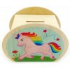 Hess Drevená pokladnička jednorožec