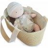Bábika v košíku Pol Poupon Couffin Jolijou modrá z jemného textilu 28 cm Bábika v košíku Pol Poupon Couffin Jolijou modrá z jemného textilu 28 cm