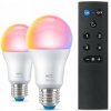 WiZ SADA 2x LED RGBW Stmievateľná žiarovka A60 E27/8,5W/230V 2200-6500K Wi-Fi+DO WiZ WI0150 WiZ SADA 2x LED RGBW Stmievateľná žiarovka A60 E27/8,5W/230V 2200-6500K Wi-Fi+DO WiZ WI0150