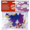 APLI penovka tvary - hviezdy s trblietkami samolepiace, mix veľkostí, farieb 50 ks APLI penovka tvary - hviezdy s trblietkami samolepiace, mix veľkostí, farieb 50 ks