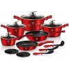 BERLINGERHAUS Sada nádobí s mramorovým povrchem 15 ks Burgundy Metallic Line BH-1226 BERLINGERHAUS Sada nádobí s mramorovým povrchem 15 ks Burgundy Metallic Line BH-1226
